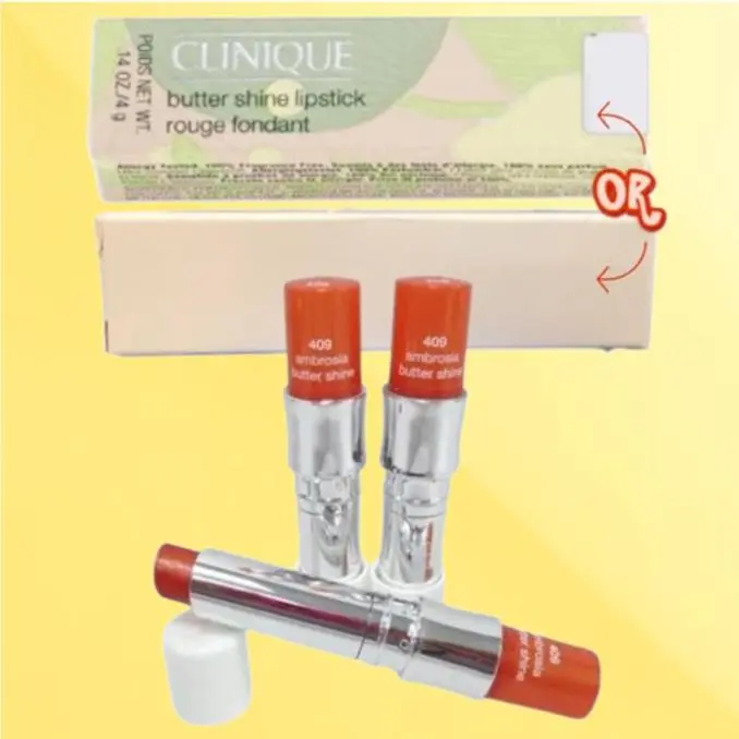 Butter Shine BY Clinique 409 Ambrosia Lipstick 0.14 OZ Set OF 3