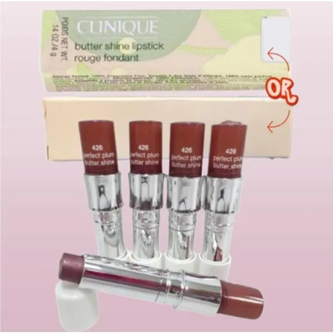 Butter Shine BY Clinique 426 Perfect Plum Lipstick 0.14 OZ Lot OF 5