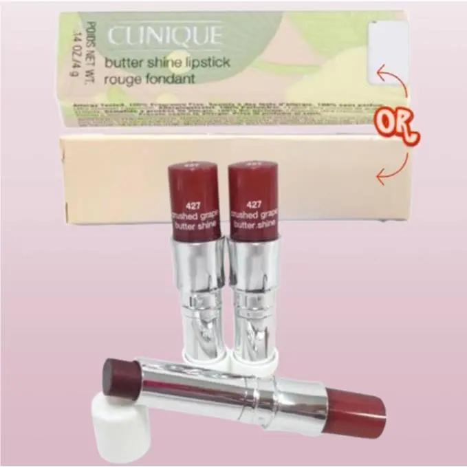 Butter Shine BY Clinique 427 Crushed Grape Lipstick 0.14 OZ Lot OF 3