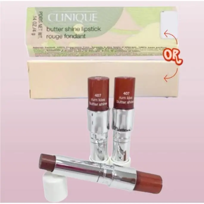 Butter Shine BY Clinique 407 Rum Kiss Lipstick 0.14 OZ Lot OF 3