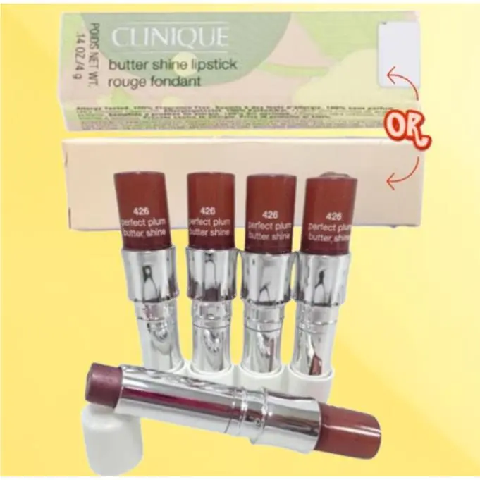 Butter Shine BY Clinique 426 Perfect Plum Lipstick 0.14 OZ Lot OF 5