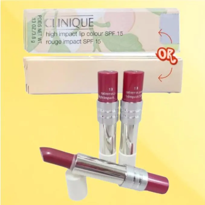 High Impact Spf 15 BY Clinique 19 Extreme Pink Lipstick 0.13 OZ Lot OF 3