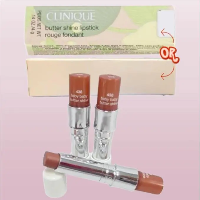 Butter Shine BY Clinique 438 Baby Baby Lipstick 0.14 OZ Lot OF 3