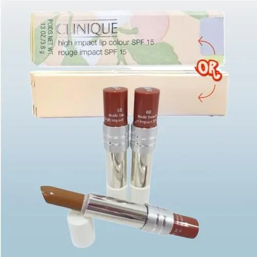 High Impact Spf 15 BY Clinique 02 Beach Lipstick 0.13 OZ Lot OF 3