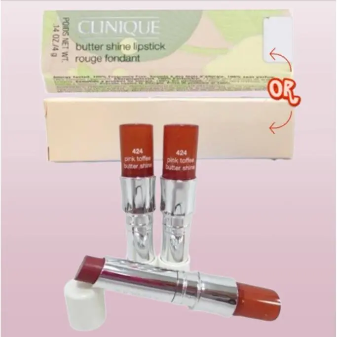 Butter Shine BY Clinique 424 Pink Toffee Lipstick 0.14 OZ Lot OF 3
