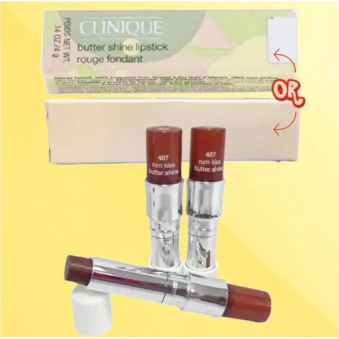 Butter Shine BY Clinique 407 Rum Kiss Lipstick 0.14 OZ Set OF 3