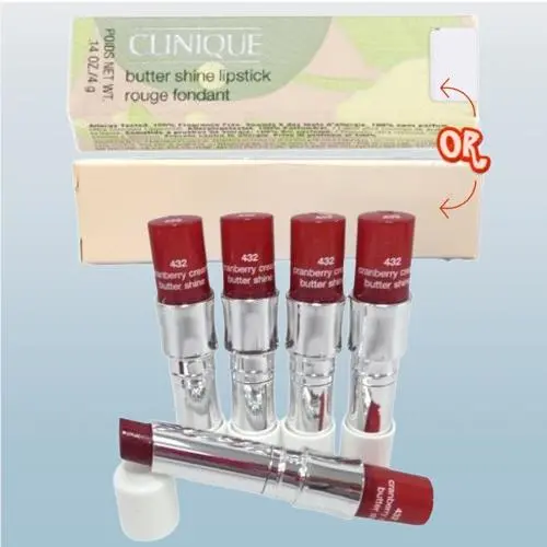 Butter Shine BY Clinique 432 Cranberry Cream Lipstick 0.14 OZ Lot OF 5