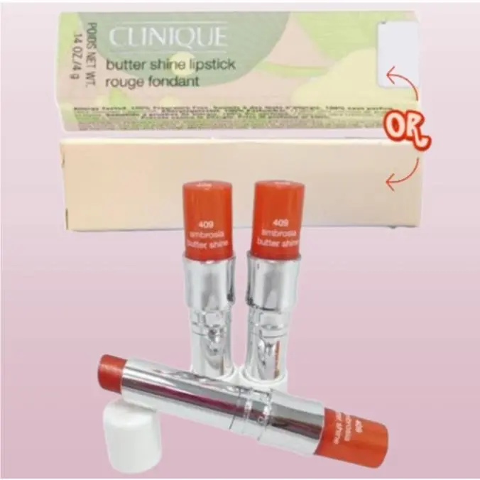 Butter Shine BY Clinique 409 Ambrosia Lipstick 0.14 OZ Set OF 3