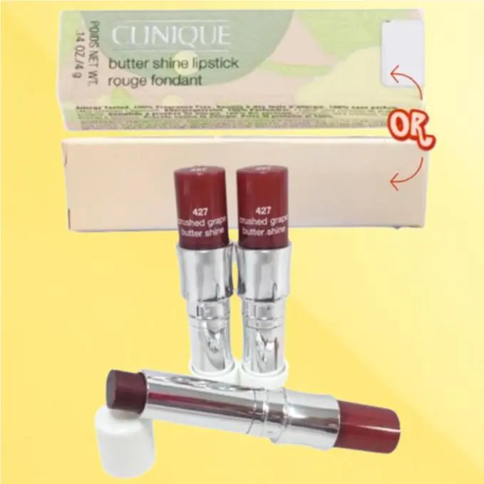 Butter Shine BY Clinique 427 Crushed Grape Lipstick 0.14 OZ Set OF 3