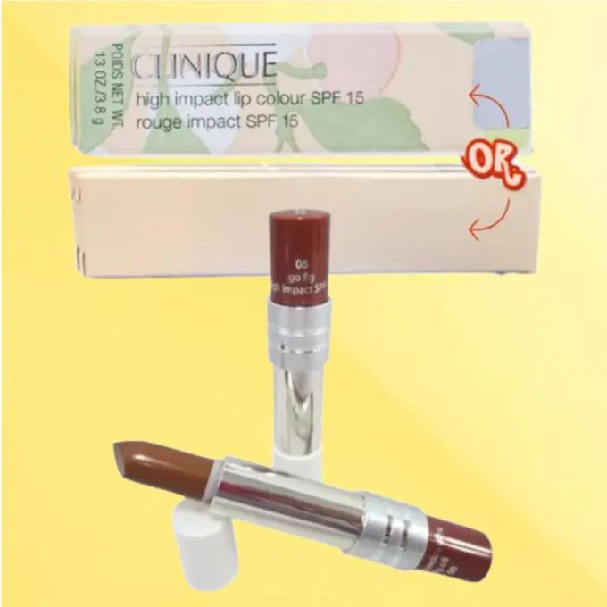 High Impact Spf 15 BY Clinique 05 GO Fig Lipstick 0.13 OZ Lot OF 2