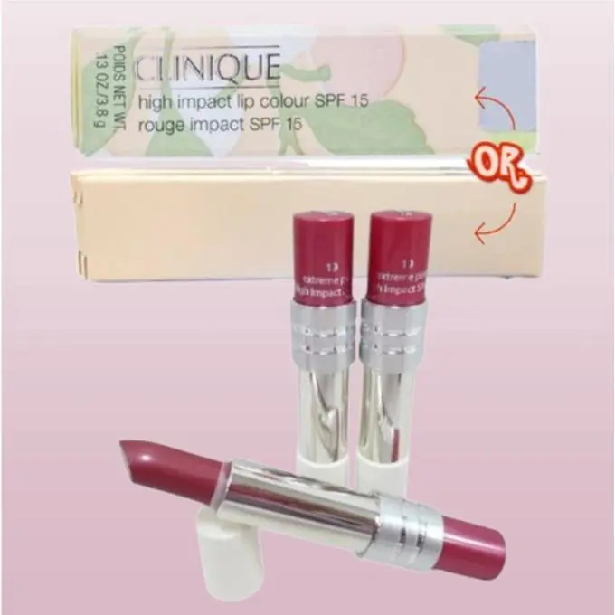 High Impact Spf 15 BY Clinique 19 Extreme Pink Lipstick 0.13 OZ Lot OF 3
