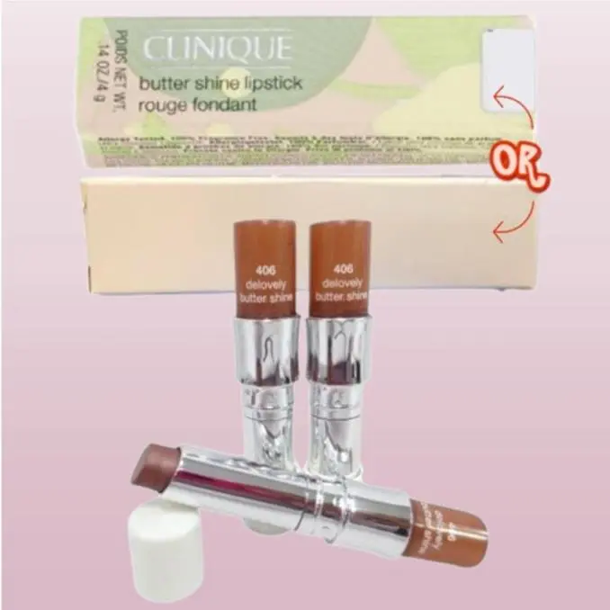 Butter Shine BY Clinique 406 Delovely Lipstick 0.14 OZ Lot OF 3