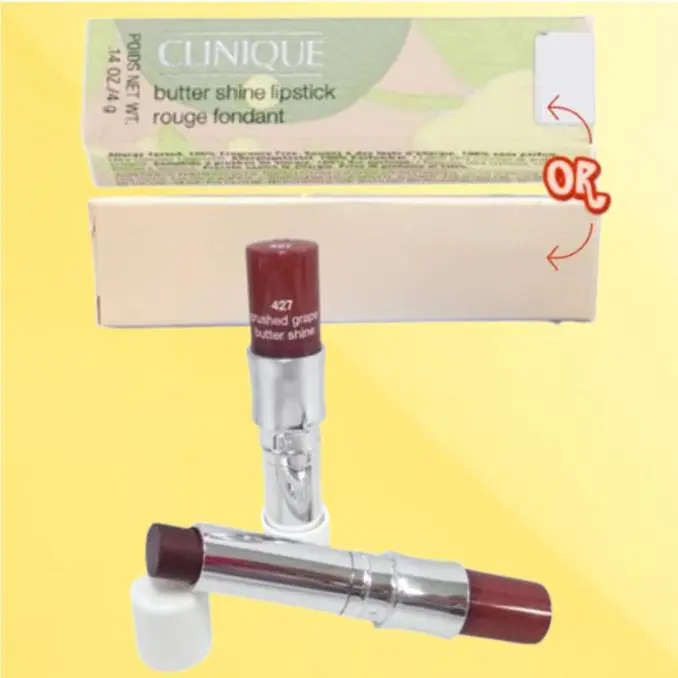 Butter Shine BY Clinique 427 Crushed Grape Lipstick 0.14 OZ 2PCS