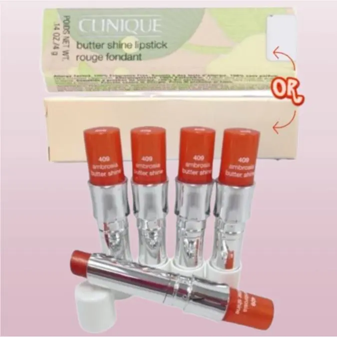 Butter Shine BY Clinique 409 Ambrosia Lipstick 0.14 OZ Lot OF 5