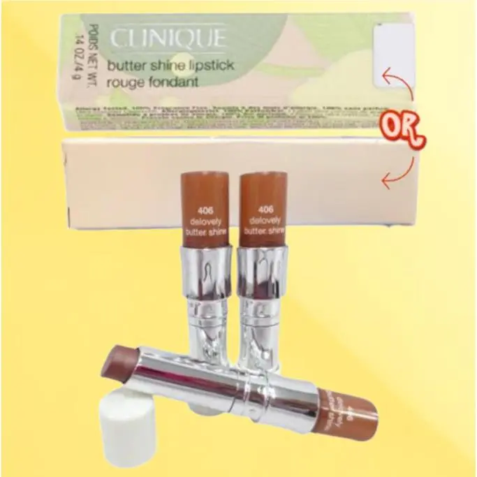 Butter Shine BY Clinique 406 Delovely Lipstick 0.14 OZ Set OF 3