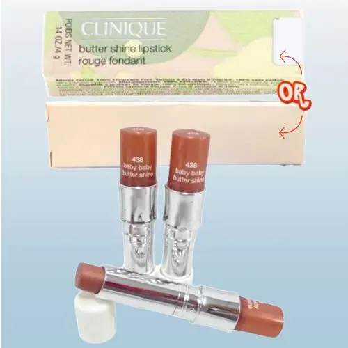Butter Shine BY Clinique 438 Baby Baby Lipstick 0.14 OZ Lot OF 3