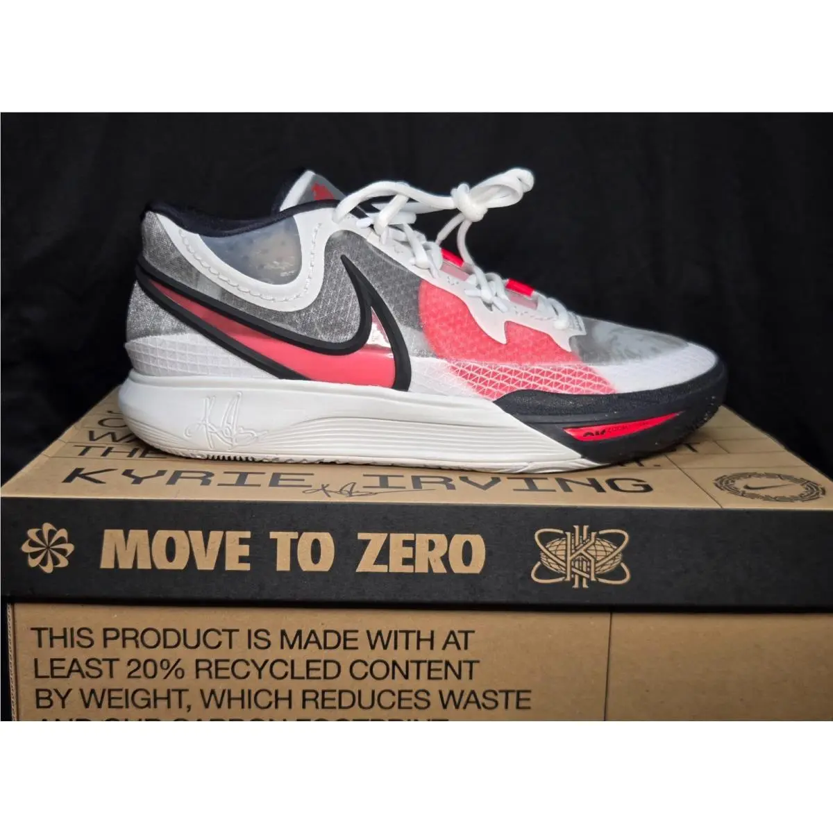 Nike Kyrie 8 White/university Red-black Men`s Sizes 6-10.5 B.n.i.b