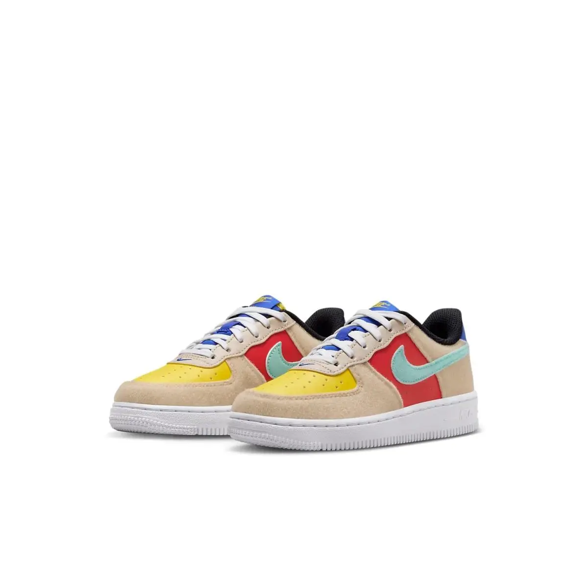 Nike Force 1 LV8 DZ2807-100 Sneakers Kids US 2 Multicolor Lifestyle Shoes HTAT27