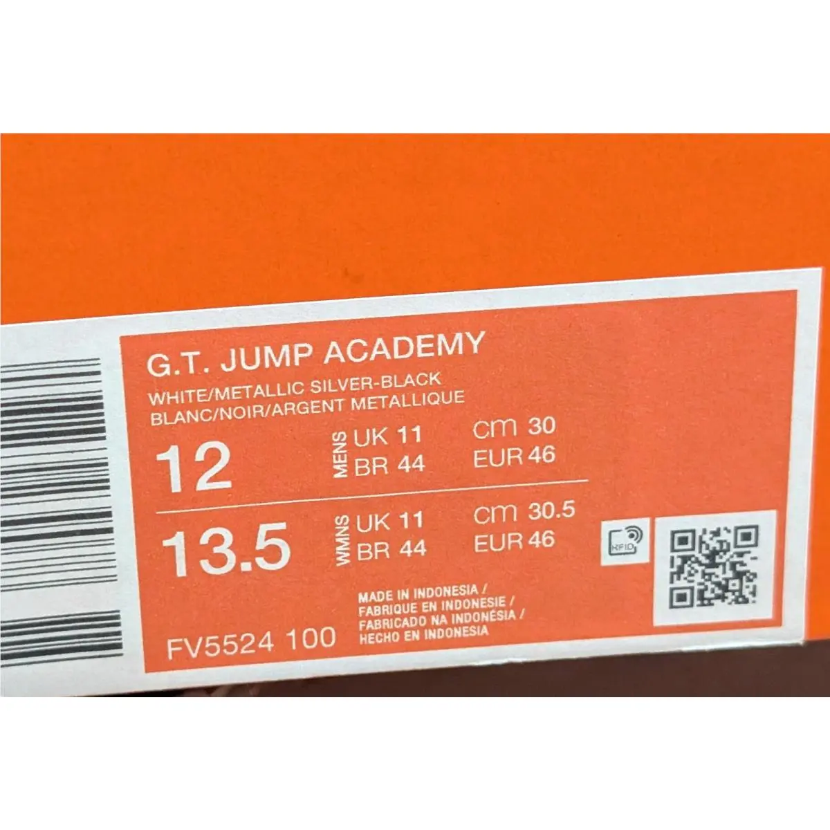 Nike shoes - Nike G.T Jump Academy - Jump Academy - FV5524-100 - White/Silver/Black 8