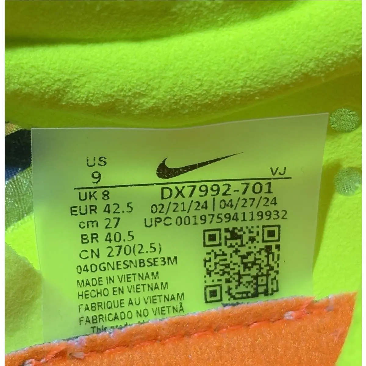 Nike shoes - Nike ZoomX Dragonfly - ZoomX Dragonfly - DX7992-701 - Volt/Total Orange/Total Orange/Concord 29