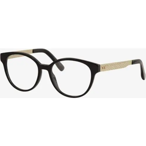 Jimmy Choo Eyeglasses JC159 Shiny Blk Shy Gold 51-17-140 JC159-0qfe-51MM