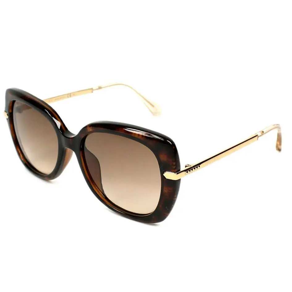 Jimmy Choo Ludi Sunglasses Shy Havana Rose Gold / Brn Grad 53-18-140 LUDI/S-N0K