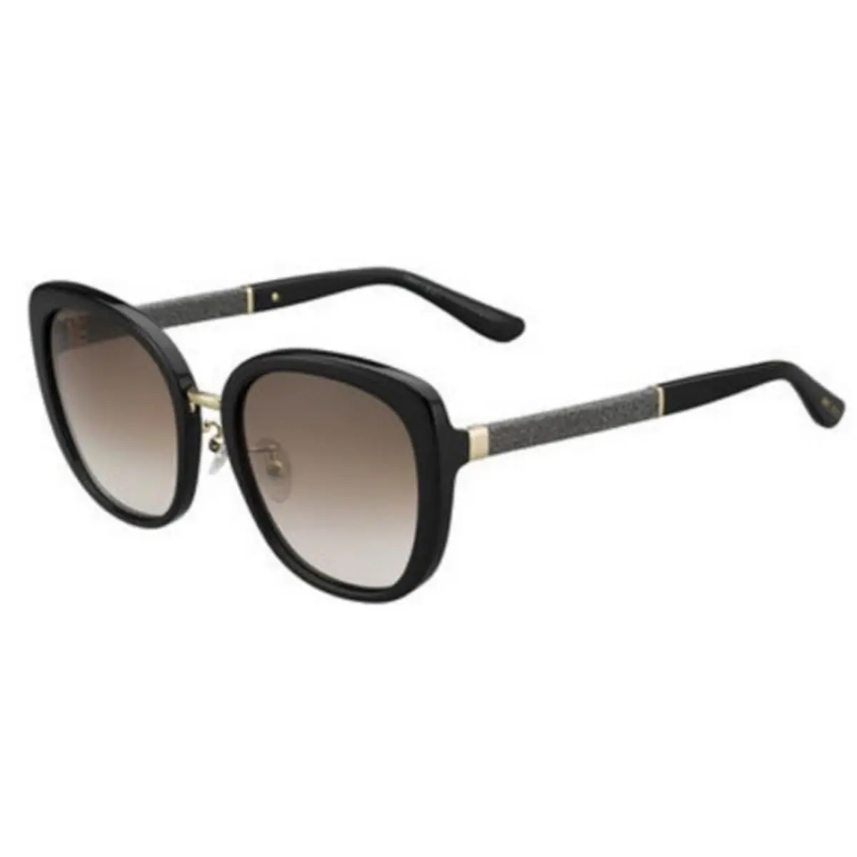 Jimmy Choo Sunglasses Tan/f/s Blk Glitter Gold Big Face 56-21-140 TAN/FS-FA3