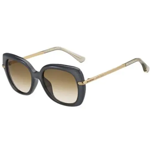 Jimmy Choo Ludi Sunglasses Shy Grey Blue Rose gd Brn Grad 53-18-140 LUDI/S-00K