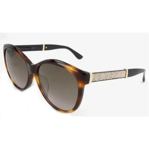 Jimmy Choo Sunglasses Glee/f/s Havana Glitter Black 57-16-140 GLEE/FS-1GY