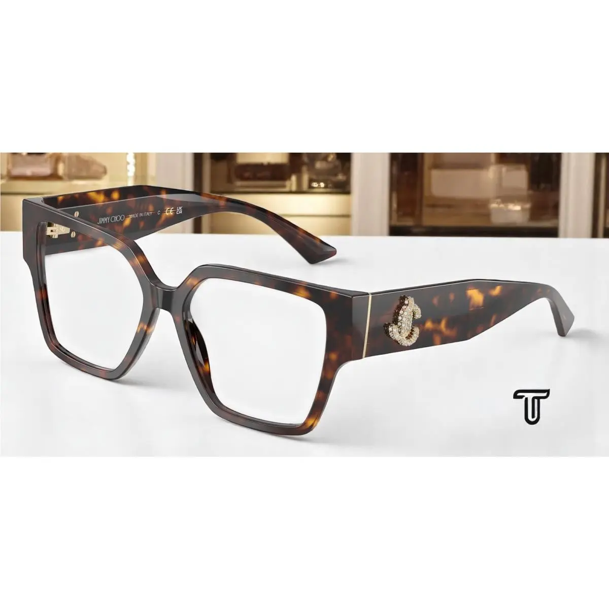 Jimmy Choo JC3032B 5002 Havana Demo Lens 53 mm Women`s Eyeglasses