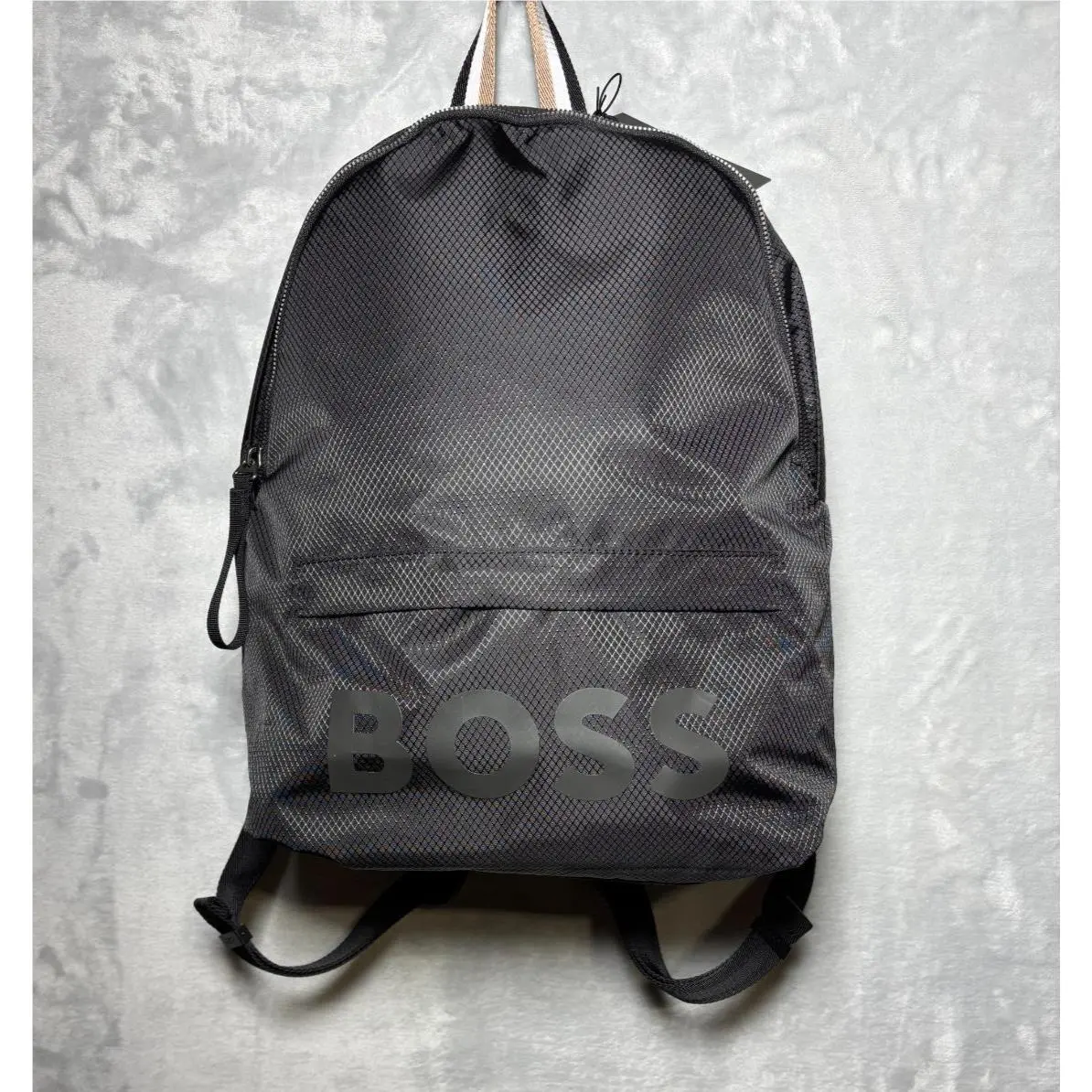 Hugo Boss 17” Pixel R Ripstop Backpack Black Logo Style 50549011