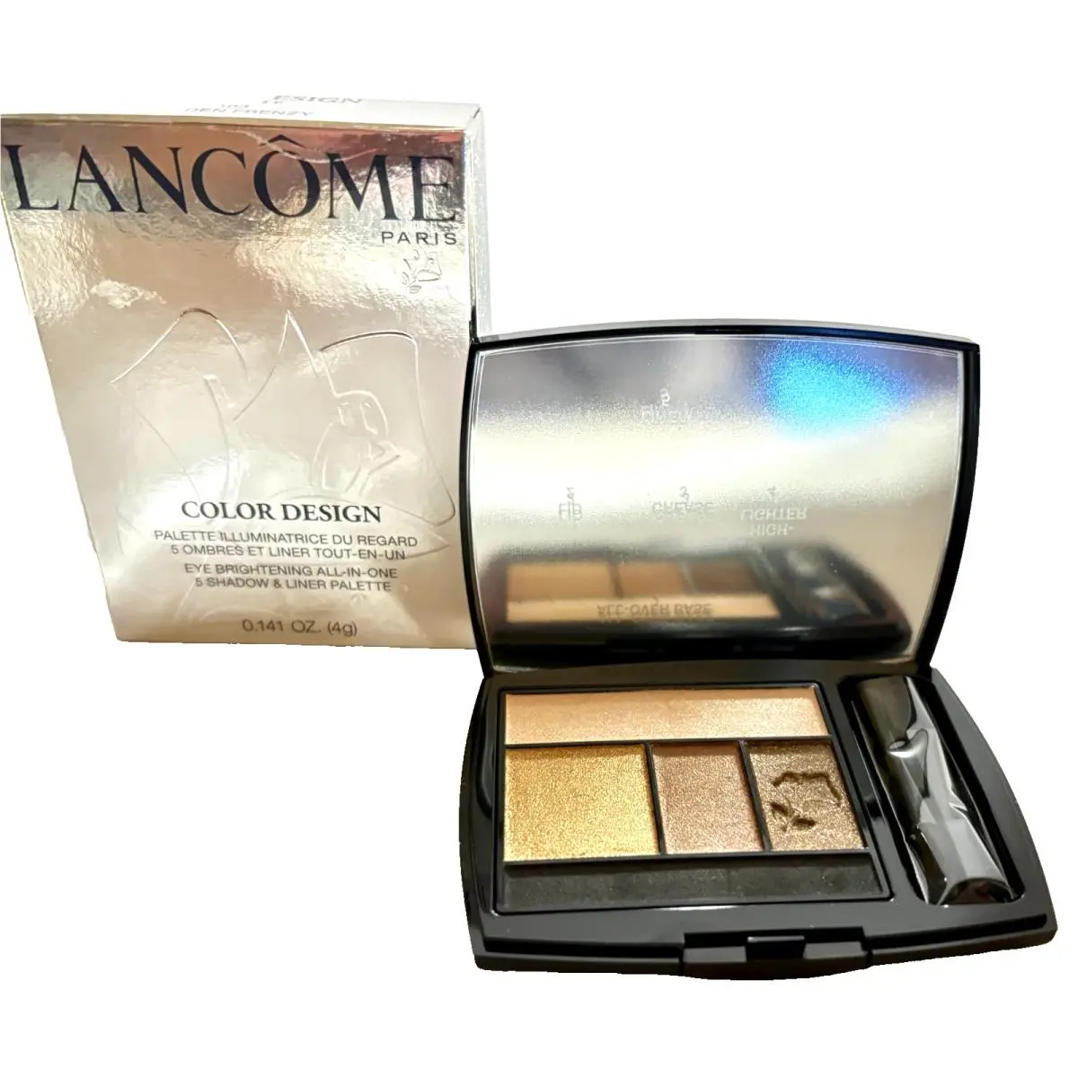 Lancome Color Design Eye 5 Shadow Liner Palette 103Golden Frenzy Full Size by Lancôme