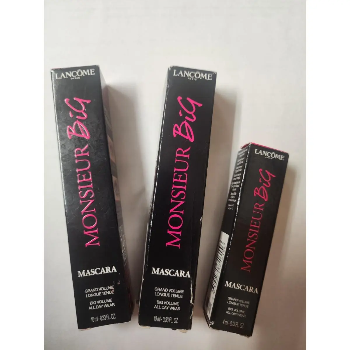 3pk Lancome Monsieur Big Mascara Big Volume Black Mascara 2 Full Sz 10ml 4ml