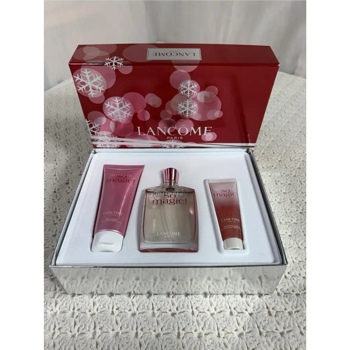 Miracle So Magic by Lancome Gift Set For Women 3.4oz Edp Spray Body Lotion Gel by Lancôme