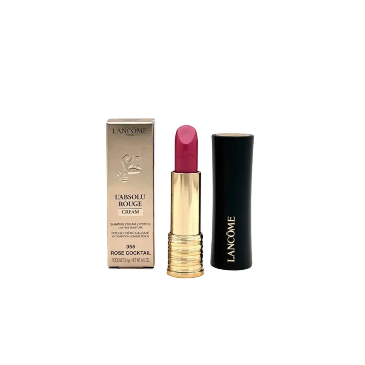 Lancome L`absolu Rouge Cream Lipstick 355 Rose Cocktail Full Size by Lancôme