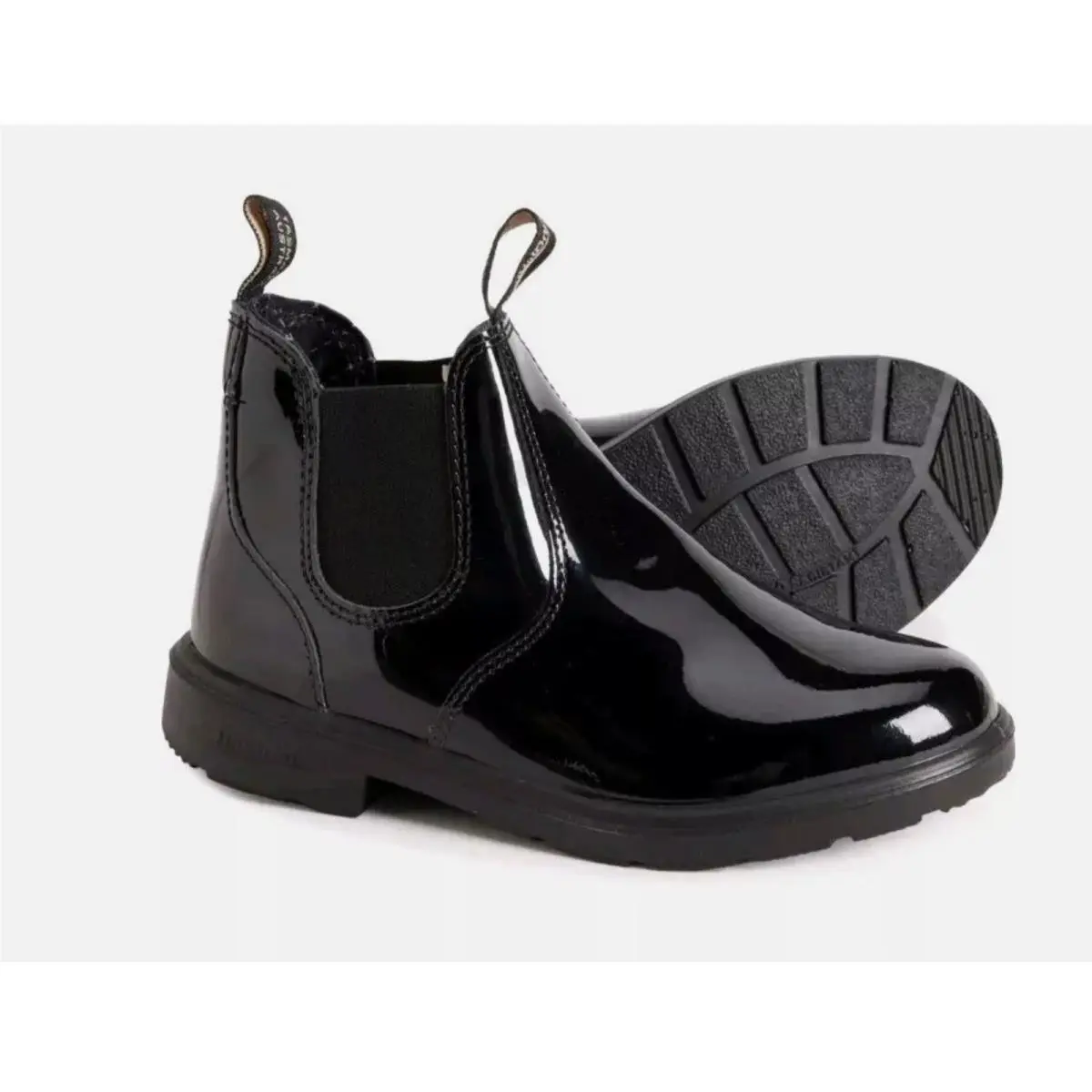 Blundstone 2255 Kids Elastic Sided Boot Kids 3 US Black Patent Leather Chelsea
