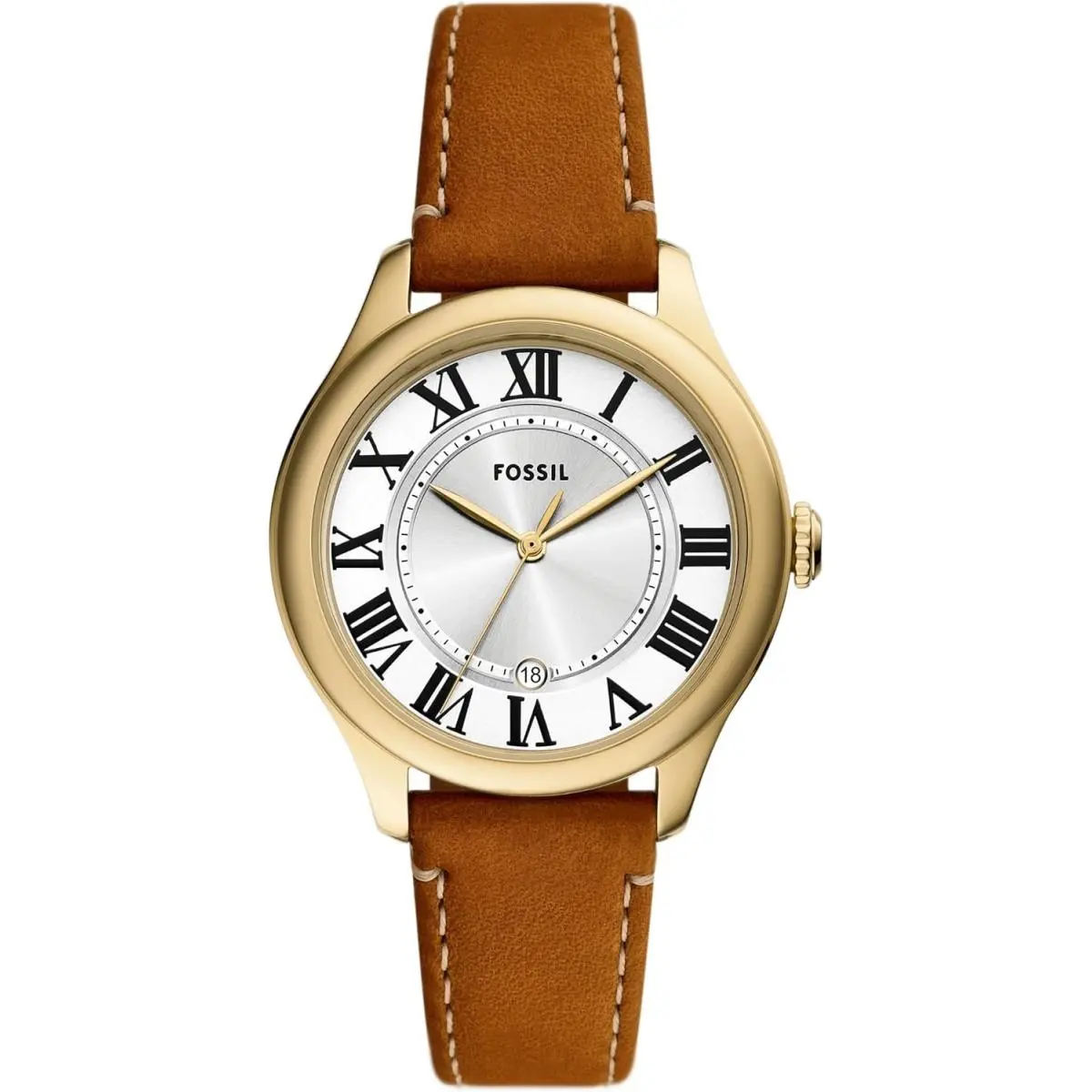 Fossil Women`s Watch Gilmore Three-hand Watch ES5397 38mm Top OF Tin Dented