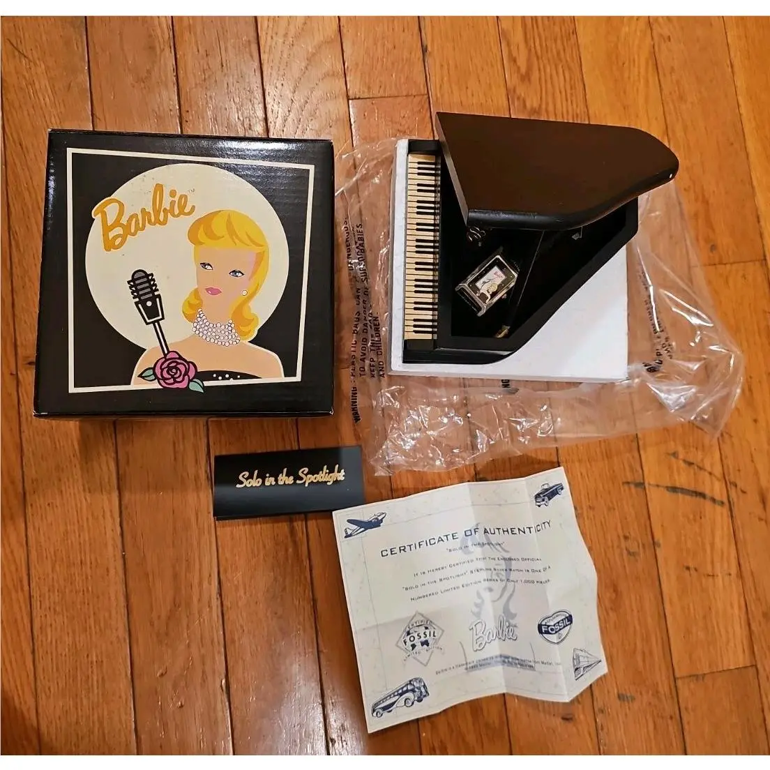 Limited Edition Fossil 1995 Barbie Solo In The Spotlight Sterling Silver Watch