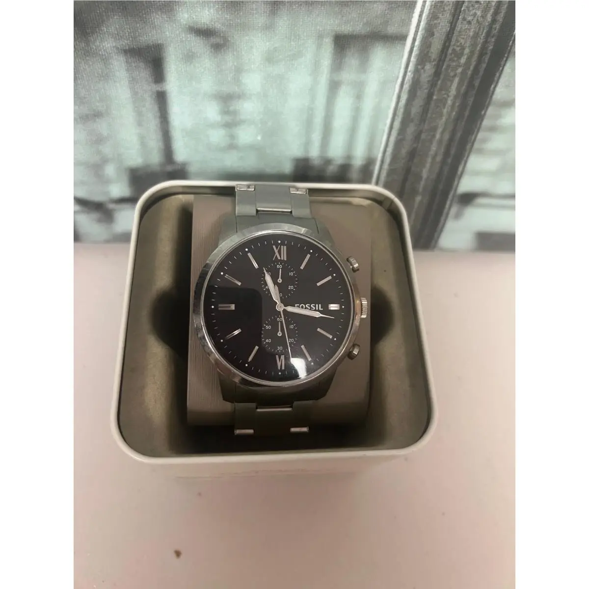 Fossil FS5546 Townsman Chronograph Silver-tone Stainless Steel Watch