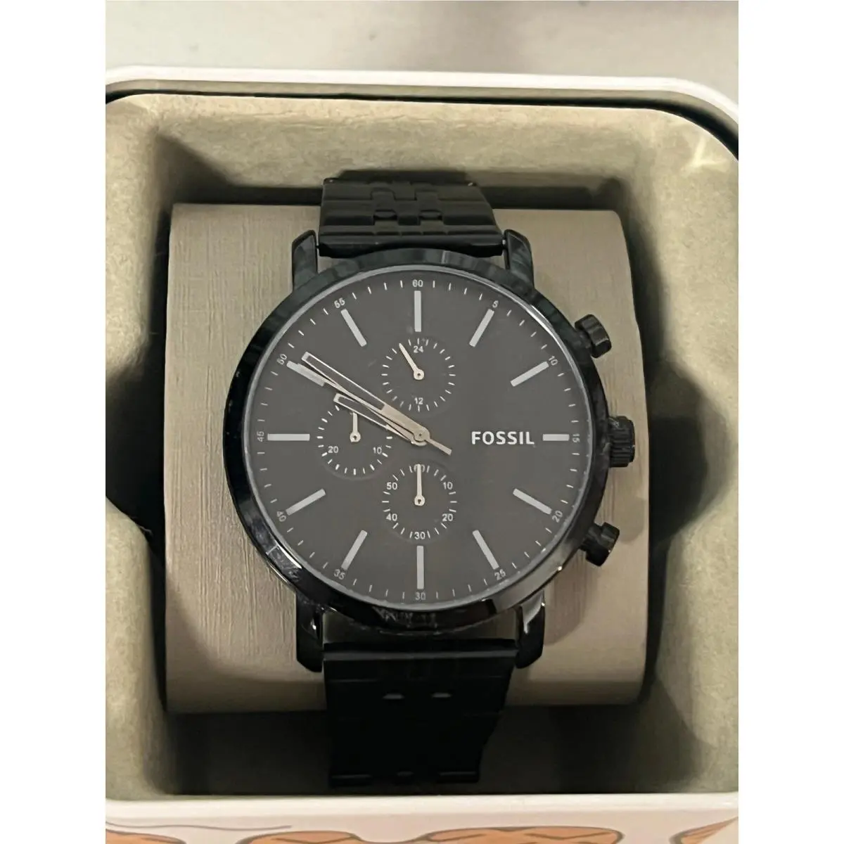 Fossil BQ2330iE Luther Chronograph Black Stainless Steel Watch