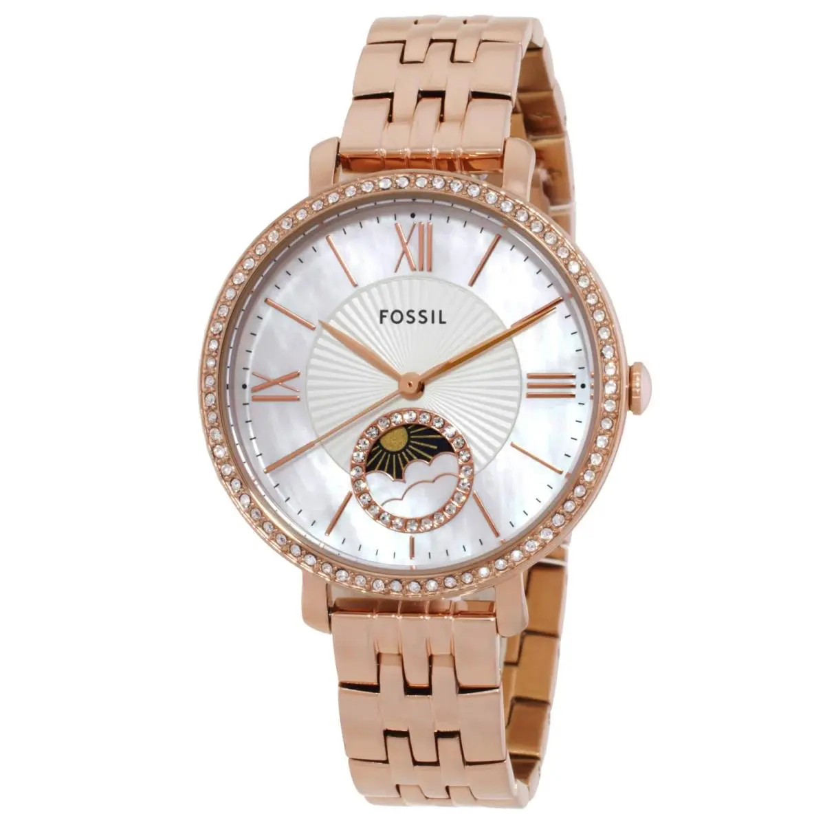 Fossil Jacqueline Sun Moon Quartz Crystal Ladies Watch ES5165