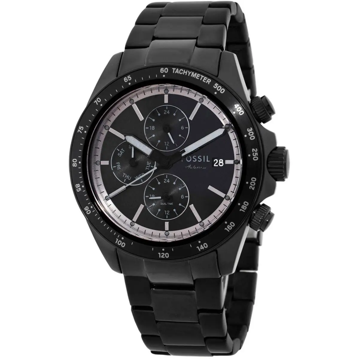 Men`s Watch Autocross Quartz Black Dial Stainless Steel Bracelet FS6125 by Fossil
