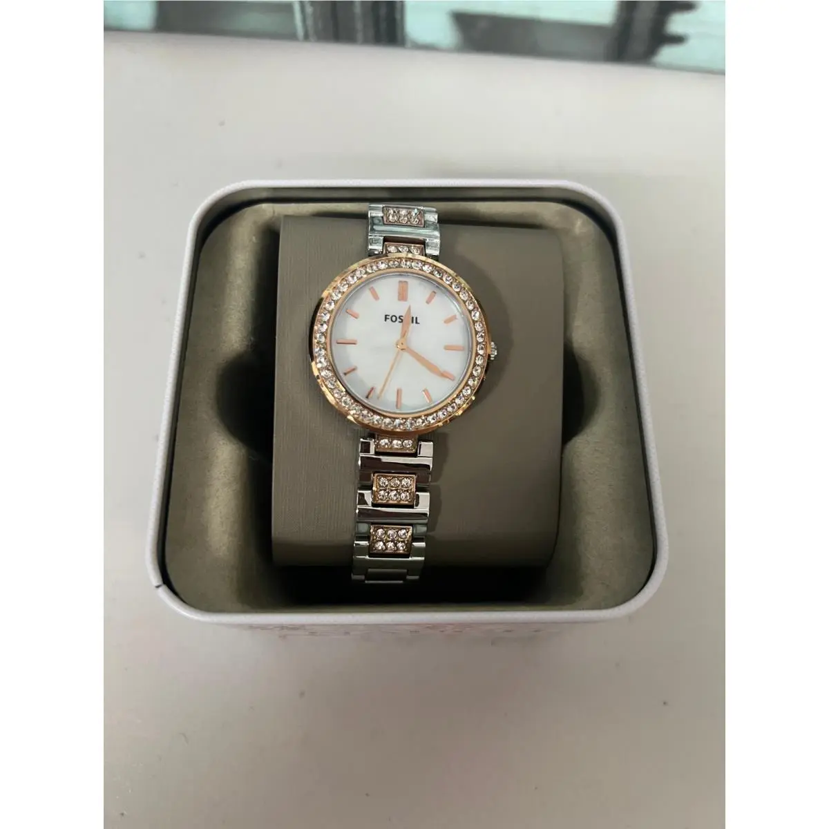 Fossil BQ3337 Karli Three-hand Two-tone Stainless Steel Watch