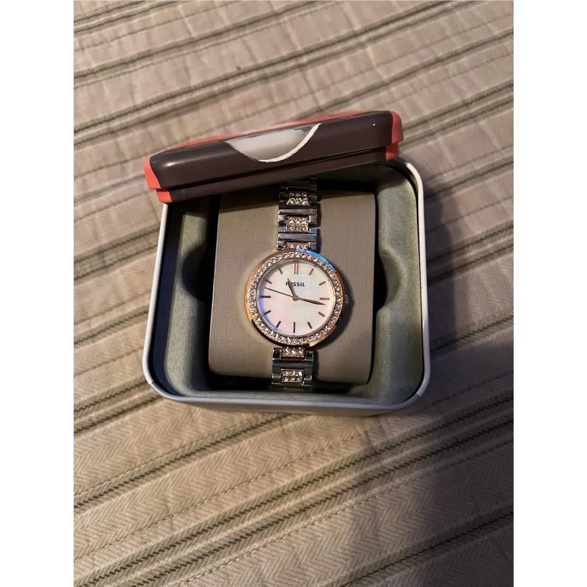 Fossil BQ3337 Karli Three-hand Two-tone Stainless Steel Watch