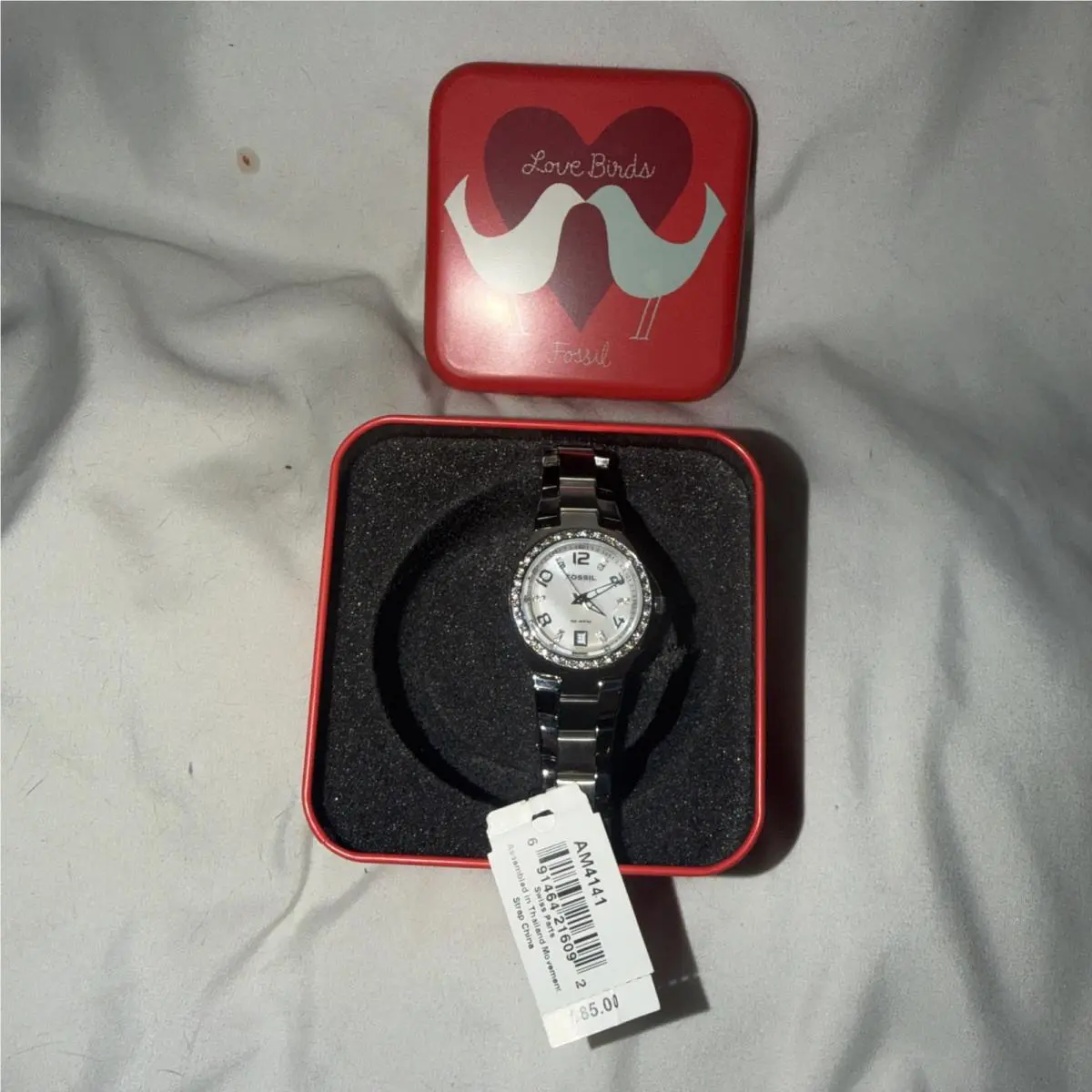 Fossil Women`s Colleague Quartz Stainless Steel Watch AM4141 Tested Works