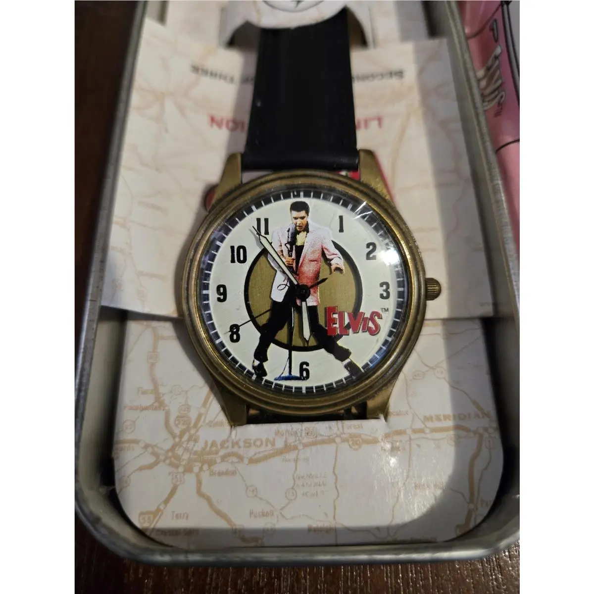 Elvis 1995 Pink Cadillac Limited Edition Fossil Watch T
