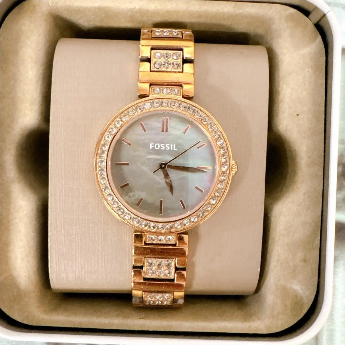 Fossil BQ3422 Rose Gold Stainless Steel Analog Dial Quartz Watch