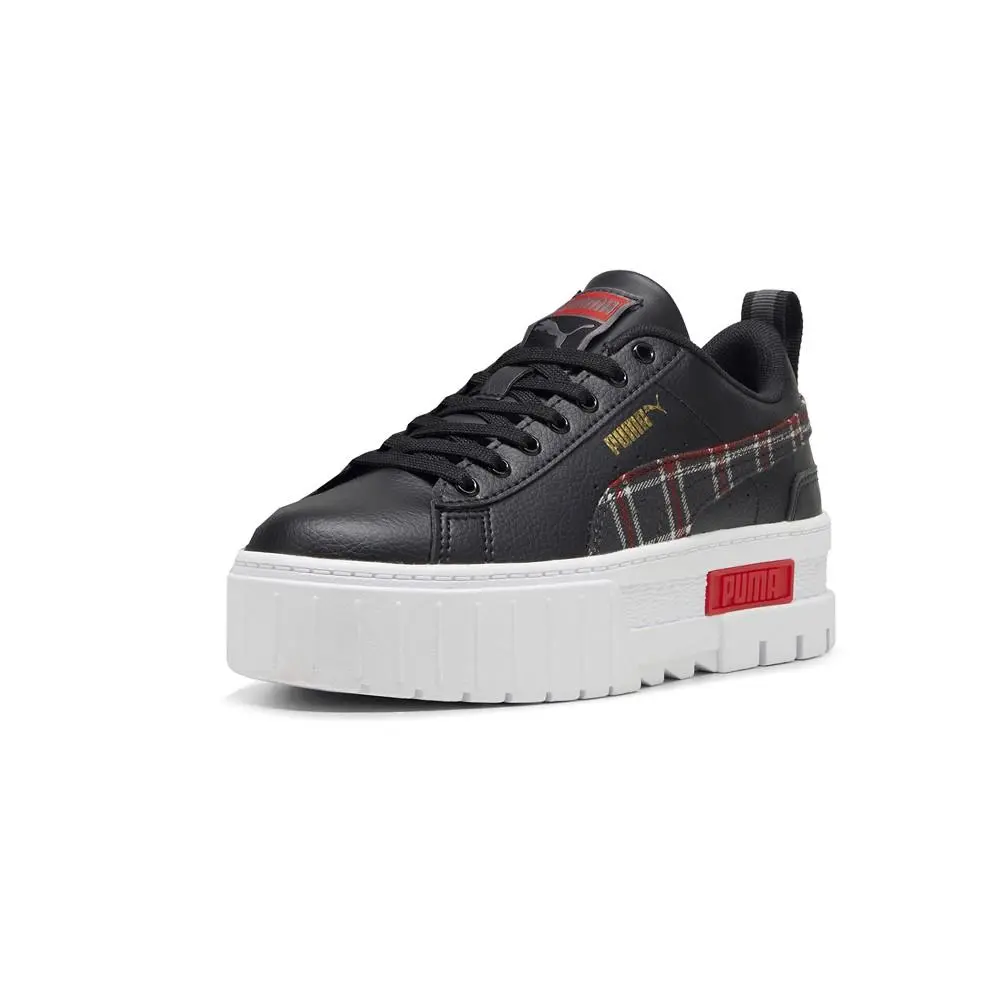 Puma shoes - PUMA Mayze Winter Tartan Plaid Lace Up  Youth - 39806101 - Black 6