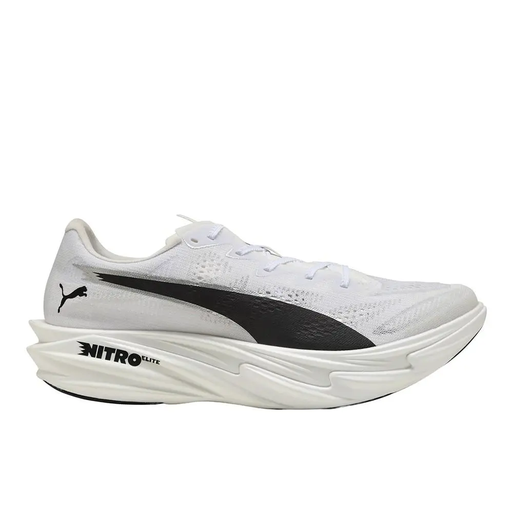 Puma Deviate Nitro Elite 4 Running Mens White Sneakers Athletic Shoes 31212705