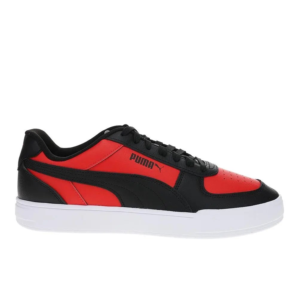Puma Carter Leather Lace Up Mens Red Sneakers Casual Shoes 39519313